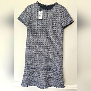 NWT Lafayette 148 NY Saria Tweed Drop Waist Dress Size P